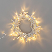 Гирлянда светодиодная уличная Neon-Night Нить линия теплый белый свет 100 светодиодов (белый шнур, 10 м)