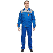 Костюм рабочий летний мужской л10-КБР васильковый/серый (размер 64-66, рост 170-176 см)