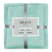 Набор полотенец махровых НВ Смарт 2 штуки 35x75/70x140 см 300 г/кв.м мятные