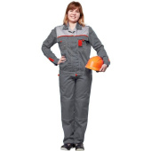 Костюм рабочий летний женский л10-КБР темно-серый/светло-серый (размер 40-42, рост 170-176 см)