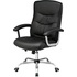 Кресло для руководителя Easy Chair 550 TR чёрное (рециклированная кожа с  компаньоном, металл)