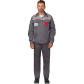 Костюм рабочий летний мужской л10-КБР темно-серый/светло-серый (размер 52-54, рост 182-188 см, л10-КБР муж т-сер/св-сер)