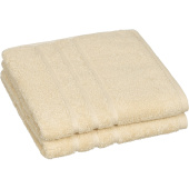 Полотенце махровое Luscan 50х90 см 500 г/кв.м бежевое 2 штуки в упаковке