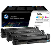 Набор картриджей HP 201X CF253XM цветной оригинальный повышенной емкости