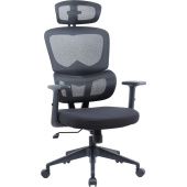 Кресло для руководителя Easy Chair 646 TC чёрное (сетка/ткань, пластик)