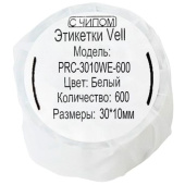 Этикет-лента Vell для принтера этикеток Puty Q20 размер этикетки 30х10 мм (600 штук в рулоне)