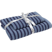 Набор полотенец махровых Хьюго 2 штуки 40х70/70х130 см 450 г/кв.м синие