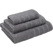 Набор полотенец махровых Стрикт 3 штуки 30x60 см - 1 штука/50x80 см - 1 штука/70x130 см - 1 штука 360 г/кв.м серые