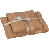 Набор полотенец махровых Luscan 2 штуки 50x90/70x140 см 450 г/кв.м  бежевые