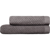 Набор полотенец махровых Корфу 2 штуки 50х80/70х130 см 440 г/кв.м серые