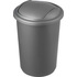 Ведро мусорное Uniplast 12 л пластик с крышкой серое (36x25.5x25.5 см)