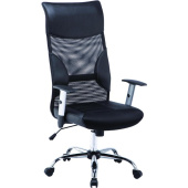 Кресло для руководителя Easy Chair 577 TTW чёрное (искусственная  кожа/сетка/ткань, металл)