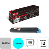 Картридж лазерный Комус TK-895C 1T02K0CNL0 для Kyocera голубой  совместимый
