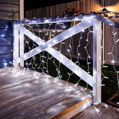 Гирлянда светодиодная уличная Neon-Night дождь белый свет 448 светодиодов (2х3 м)