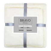 Набор полотенец махровых НВ Смарт 2 штуки 35x75/70x140 см 300 г/кв.м кремовые