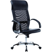 Кресло для руководителя Easy Chair 575 TPU чёрное (экокожа/сетка,  металл)