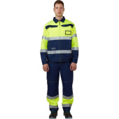 Костюм рабочий летний мужской Кандел КБР с СОП синий/лимонный (размер 52-54, рост 194-200)