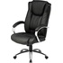 Кресло для руководителя Easy Chair 561 TR чёрное (рециклированная кожа с  компаньоном, металл)