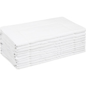 Полотенце махровое Luscan 50х70 см 650 г/кв.м белое 10 штук в упаковке