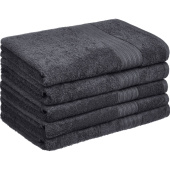 Полотенце махровое Luscan 70х140 см 400 г/кв.м серое 5 штук в упаковке
