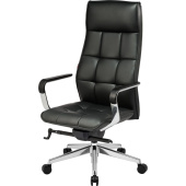 Кресло для руководителя Easy Chair 597 ML чёрное (натуральная кожа,  алюминий)