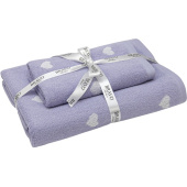 Набор полотенец махровых Амур 2 штуки 40х70/70х130 см 450 г/кв.м  сиреневые