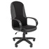 Кресло для руководителя Комус Мебель Easy Chair 682 чёрное  (ткань/экокожа, пластик)