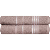 Набор полотенец махровых Модико 2 штуки 70х130 см 400 г/кв.м серо-коричневые
