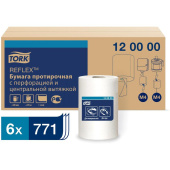 Протирочная бумага Tork Reflex 120000 M4 белая (6 рулонов по 270 метров)