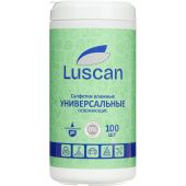 Салфетки влажные Luscan универсальные туба пластиковая (100 листов в  пачке)