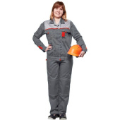 Костюм рабочий летний женский л10-КБР темно-серый/светло-серый (размер 60-62, рост 170-176 см)