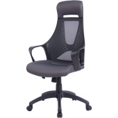 Кресло для руководителя Easy Chair 578 TC чёрное (сетка/ткань, чёрный  пластик)