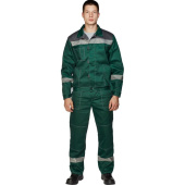 Костюм рабочий летний мужской л20-КБР с СОП зеленый/серый (размер 48-50, рост 158-164 см)