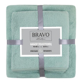 Набор полотенец махровых НВ Смарт 2 штуки 35x75/70x140 см 300 г/кв.м оливковые