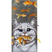 Полотенце из микрофибры The Cat 70х140 см 300 г/кв.м. разноцветное