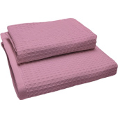 Набор полотенец вафельных 2 штуки 50x80 см/70x130 см 290 г/кв.м  пыльно-лиловый