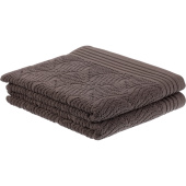 Набор полотенец махровых Комус Веттерн 50x80 см 500 г/кв.м антрацит (2  штуки в упаковке)