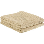 Набор полотенец махровых Комус Веттерн 50x80 см 500 г/кв.м хаки с  жаккардовым бордюром (2 штуки в упаковке)