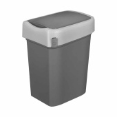Контейнер для мусора Econova Smart Bin 10 л пластик серый (19.8x24.5x34.5 см)