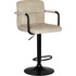 Стул  барный LM-5011_BlackBase бежевый/чёрный (вельвет, фанера)