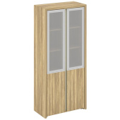 Шкаф для документов Corner COR.ST-1.2R со стеклом (гикори песочный, 900х450х2000 мм)