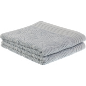 Набор полотенец махровых Комус Веттерн 50x80 см 500 г/кв.м голубой (2  штуки в упаковке)