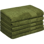 Полотенце махровое Luscan 70х140 см 400 г/кв.м оливковое 5 штук в  упаковке