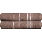 Набор полотенец махровых Модико 2 штуки 70х130 см 400 г/кв.м коричневые