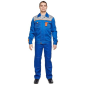 Костюм рабочий летний мужской л10-КБР васильковый/серый (размер 56-58, рост 194-200 см)