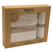 Набор полотенец микрофибра Крафт 2 штуки 35x75/70x140 см 300 г/кв.м бежевые