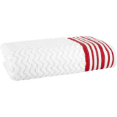 Полотенце махровое Line 70х140 см 500 г/кв.м белое/красное