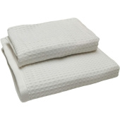 Набор полотенец вафельных 2 штуки 50x80 см/70x130 см 290 г/кв.м молочный