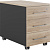 Тумба подкатная Kobor TМ3-40/50 black/natural (дуб натуральный/чёрный  муар, 400х500х625 мм, 3 ящика)