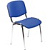 Стул офисный Easy Chair Изо синий кожзаменитель металл хромированный  (550734)